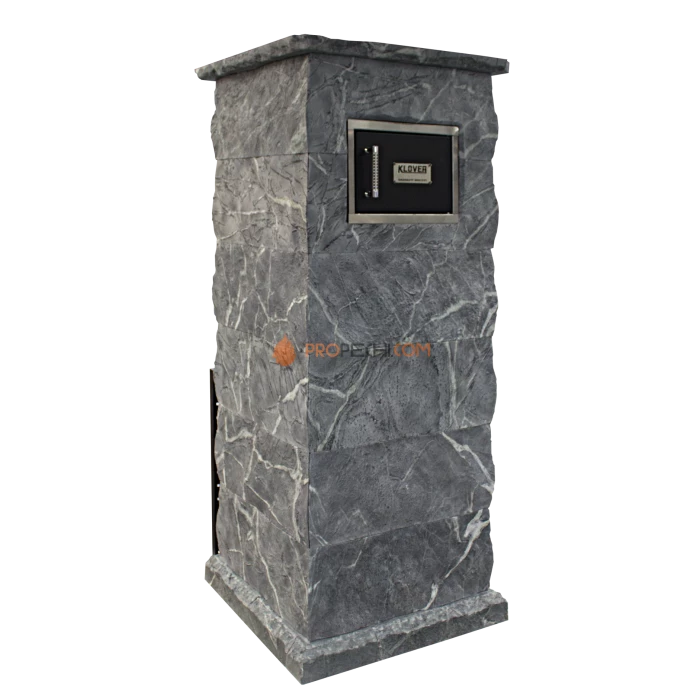 Дровяная печь для бани Klover RT 20-RV 310S ( Талькомагнезит Скала, прямые углы )