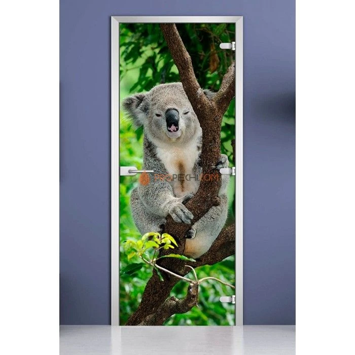 Стеклянная межкомнатная дверь DoorWood с фотопечатью Animals-10, 2000х800 мм