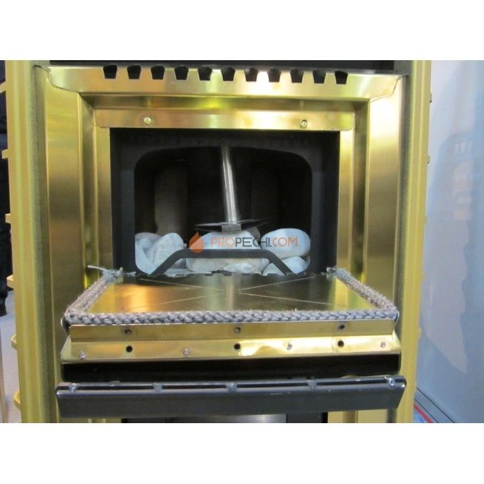 Дровяная печь для бани Ермак 36 Сетка-Люкс GOLD (нержавейка)