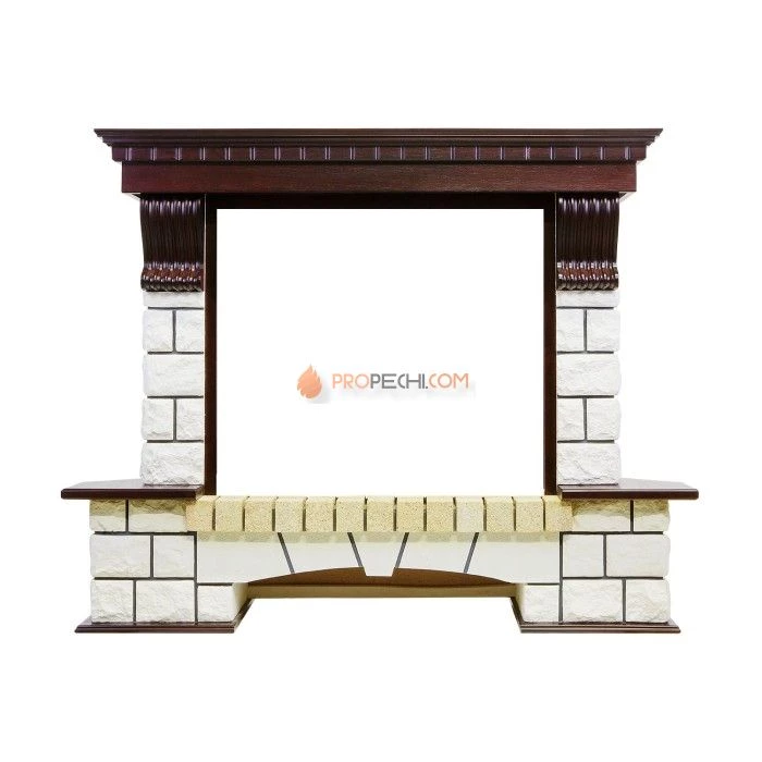 Каминокомплект Dimplex Pierre Luxe угловой - Темный дуб / Белый с очагом Symphony 26 inch DF2608-INT