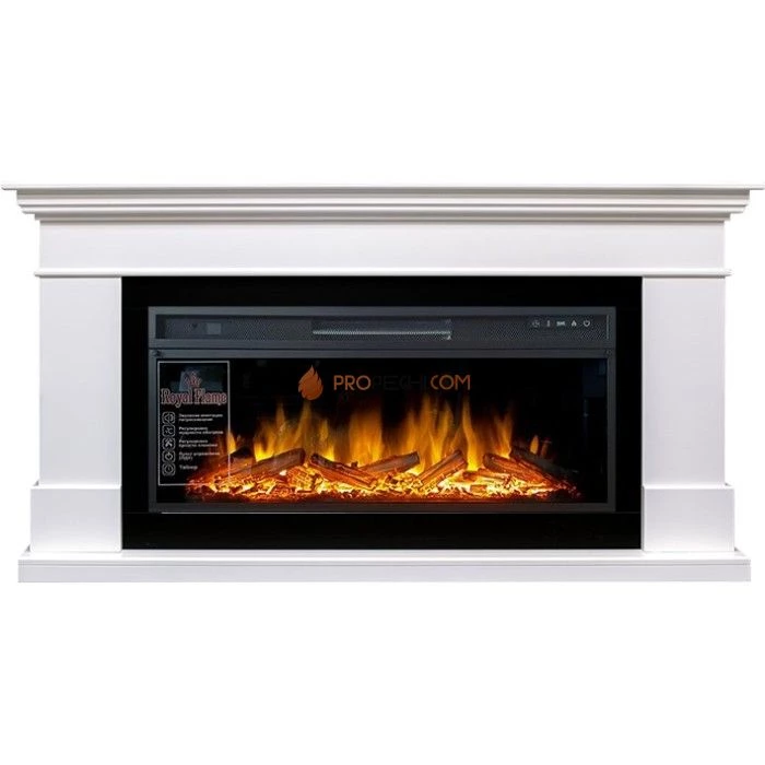 Каминокомплект Royal Flame California - Белый (Высота 850 мм) с очагом Vision 42 LOG LED