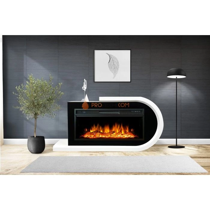 Портал Royal Flame Basel 60 R - Белый с черным