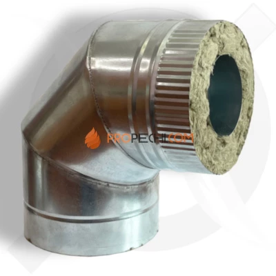 Отвод 90гр. D=250\350 Sвнутр.=1.0 aisi 321-оцинк. ФлюГранд