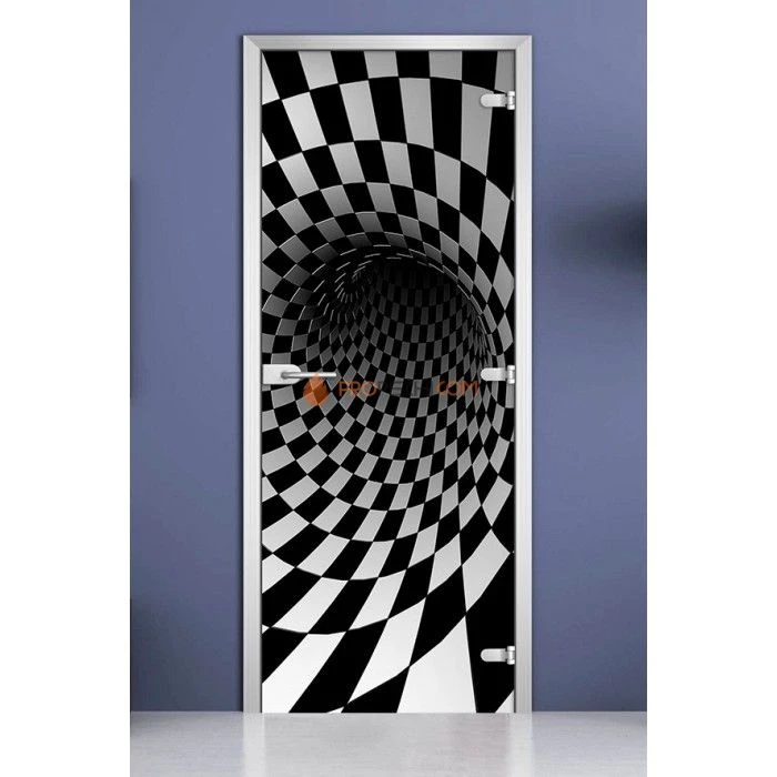 Стеклянная межкомнатная дверь DoorWood с фотопечатью Abstraction-08, 2000х600 мм