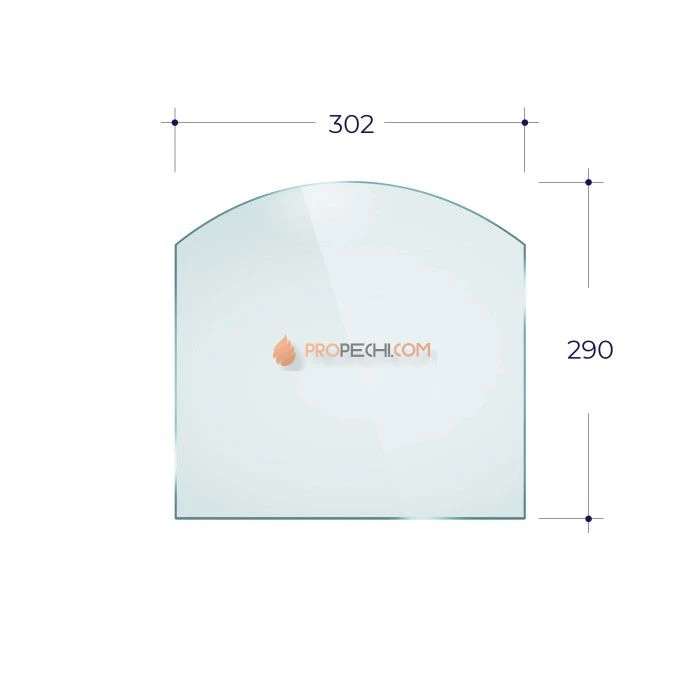 Стекло для дверцы Везувий 290 (0,290х0,302)