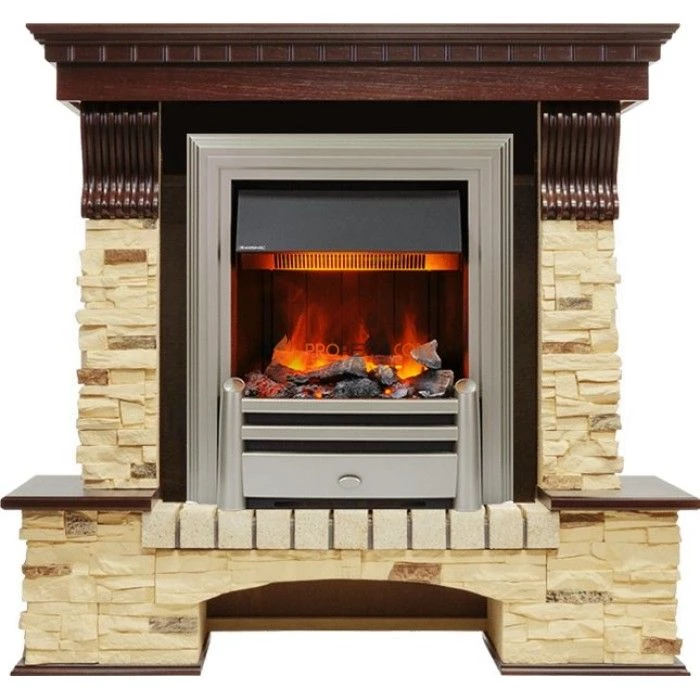 Каминокомплект Dimplex Pierre Luxe - Темный дуб / Сланец (Высота 1005мм) с очагом Chesford