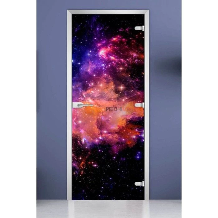 Стеклянная межкомнатная дверь DoorWood с фотопечатью Space-13, 2000х800 мм