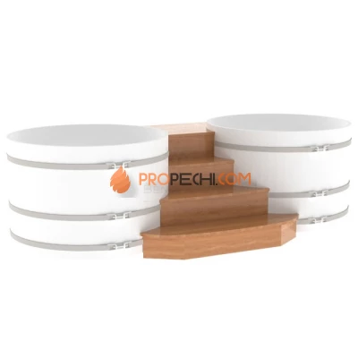 Подиум BentWood на 2 купели D 1,5 из натурального дуба