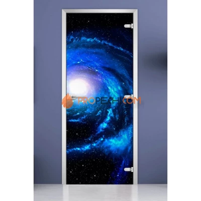 Стеклянная межкомнатная дверь DoorWood с фотопечатью Space-10, 2000х700 мм