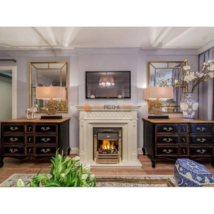 Каминокомплект Dimplex Alexandria - Махагон коричневый антик с очагом Danville Antique Brass FB2
