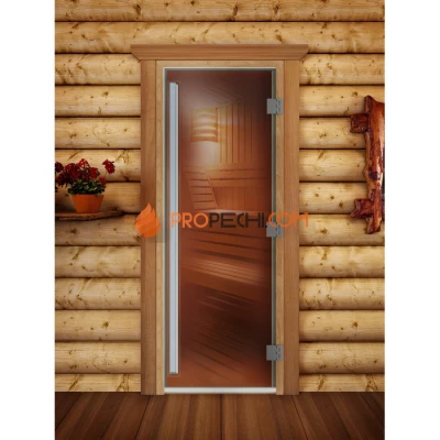 Дверь для бани DoorWood Престиж PRO Бронза, 2000x800 мм