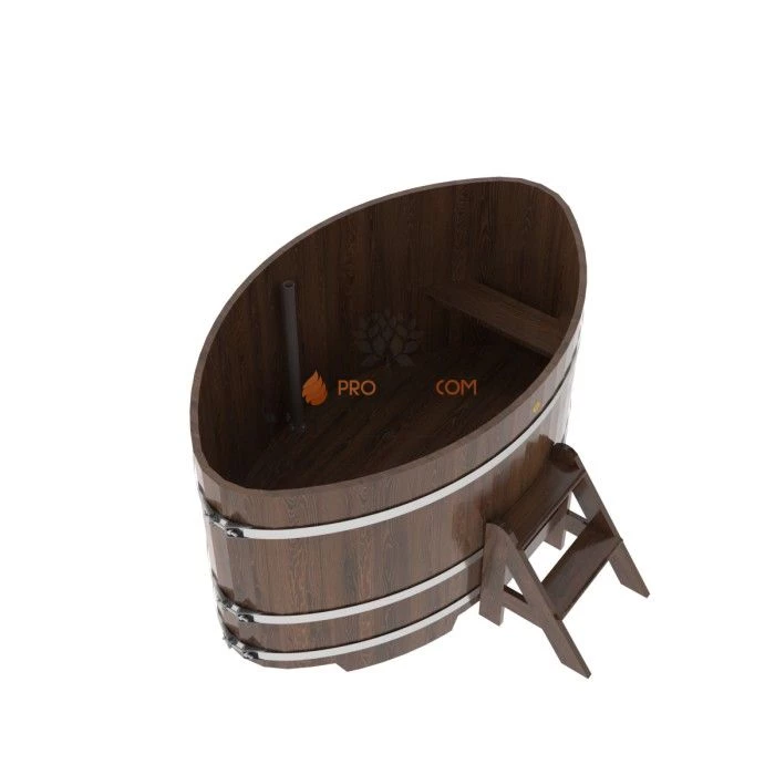 Купель BentWood овальная из мореного дуба 1,15х1,83