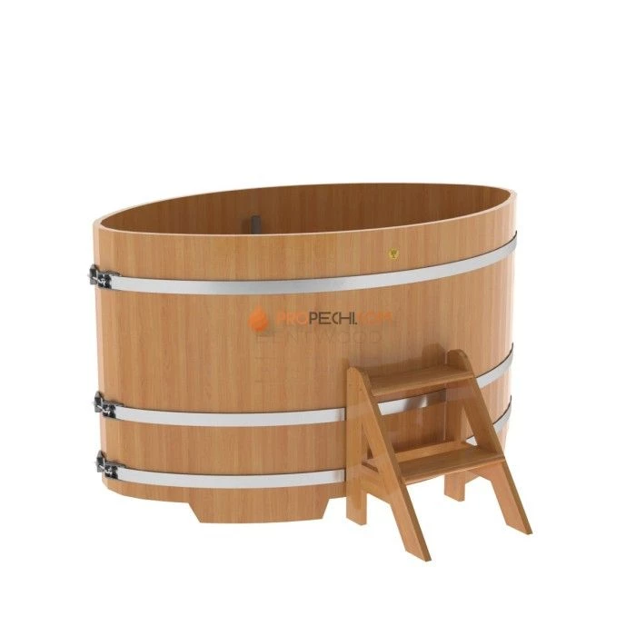 Купель BentWood овальная из натуральной лиственницы 1,08х1,75