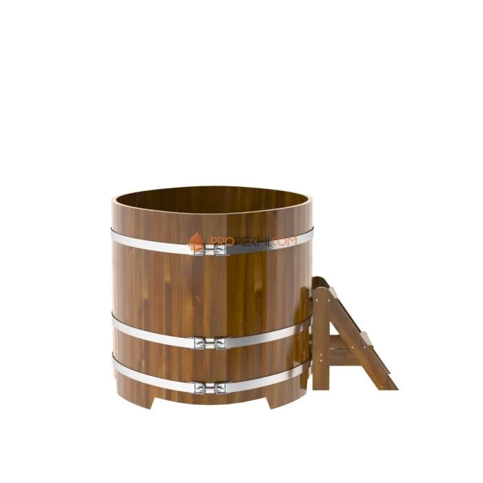 Купель BentWood овальная из мореной лиственницы 1,08х1,75 Рустик