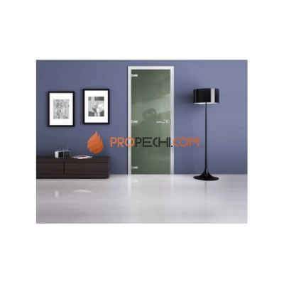 Стеклянная межкомнатная дверь DoorWood с фотопечатью Ral 6021, 2000х600 мм