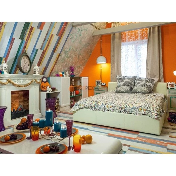 Каминокомплект Dimplex Amalfi - Белый дуб с очагом Cassette 400 LNH-INT (с дровами)