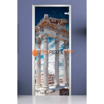 Стеклянная межкомнатная дверь DoorWood с фотопечатью City-14, 2000х800 мм