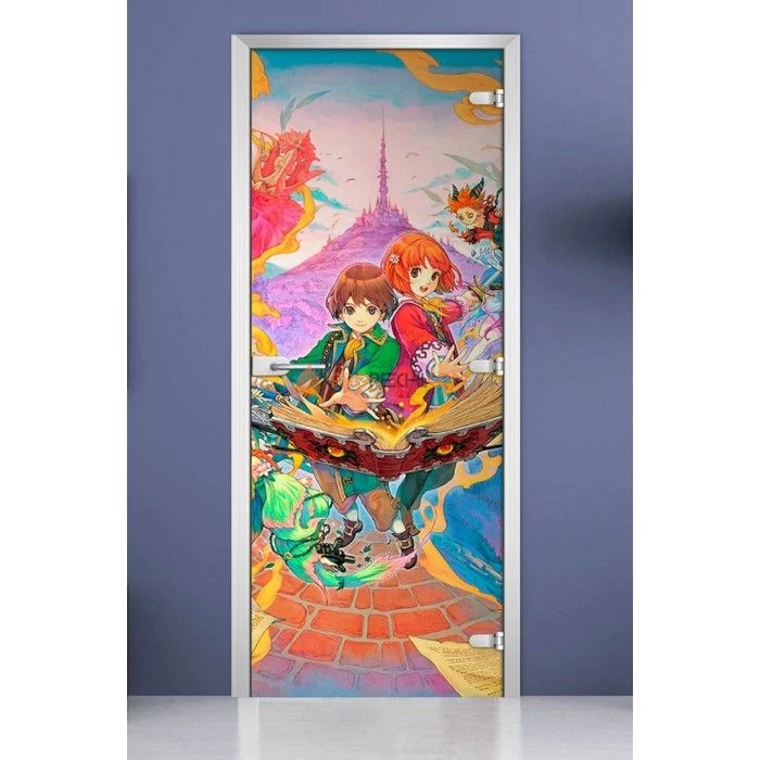 Стеклянная межкомнатная дверь DoorWood с фотопечатью Kids-12, 2000х700 мм