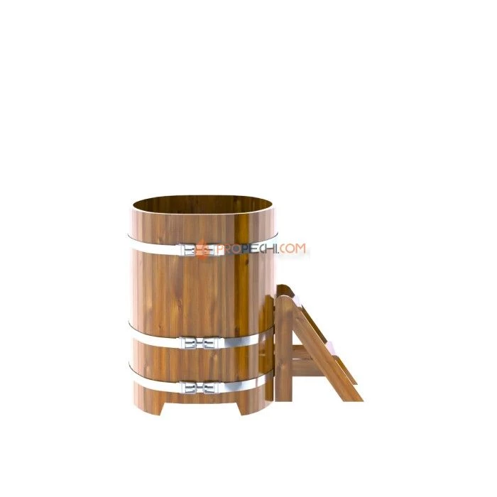 Купель BentWood овальная из мореной лиственницы 0,76х1,16 Рустик