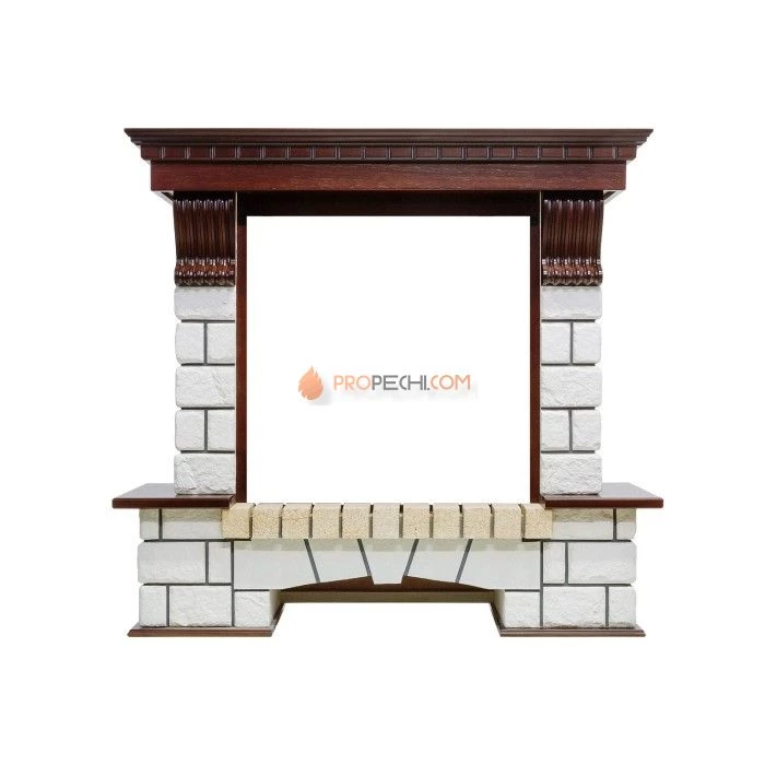 Портал Dimplex Pierre Luxe - Темный дуб / Белый (Высота 1040мм)