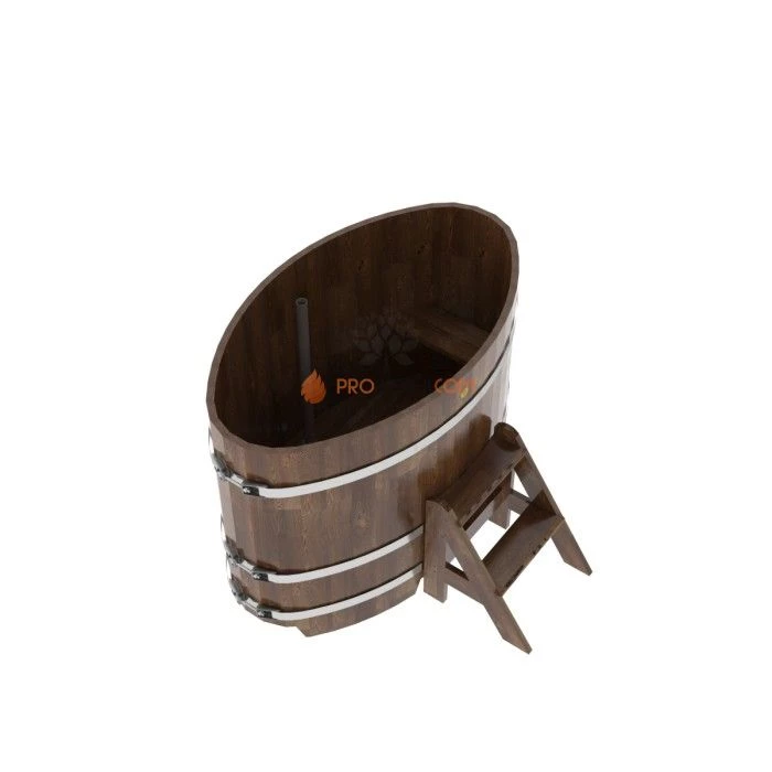 Купель BentWood овальная из сращенных ламелей мореной лиственницы 0,80х1,42