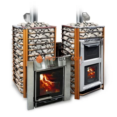 Дровяная печь для бани Ермак 30 Сетка-Люкс (сталь)