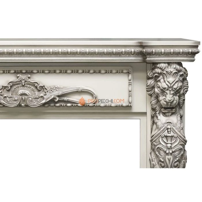 Портал Royal Flame Windsor 60 - Слоновая кость с темной патиной