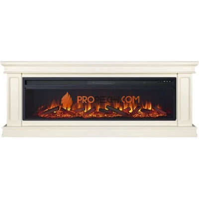 Каминокомплект Royal Flame Geneva 60 - Слоновая кость с очагом Vision 60 LOG LED