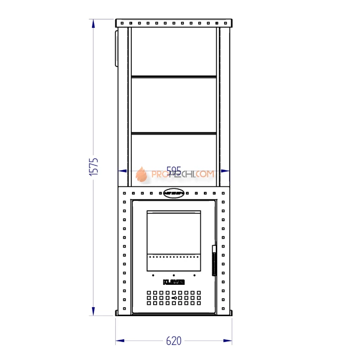 Газовая печь для бани Klover 35-RV 310S ( Серпентинит )