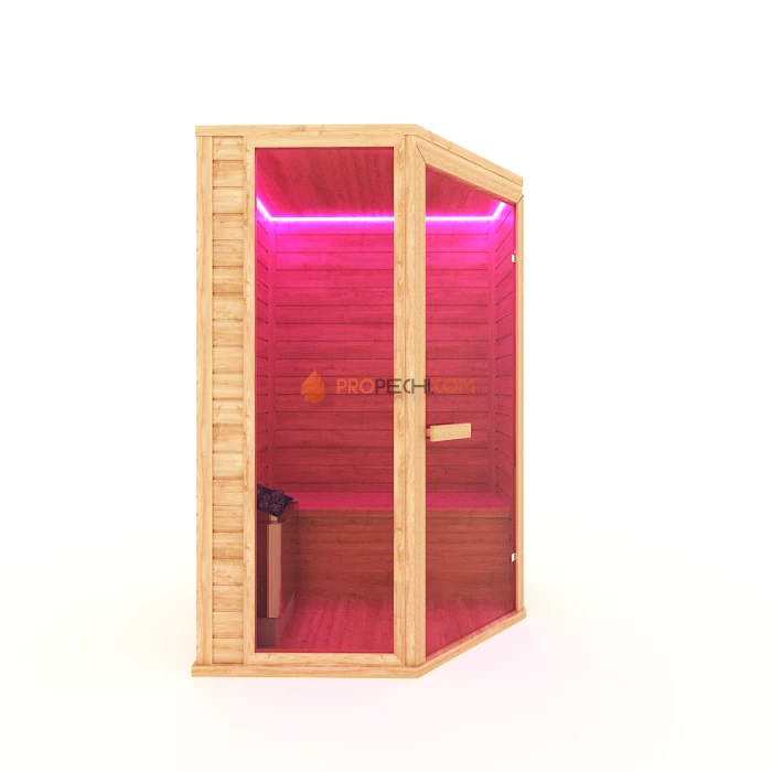 Финская сауна НКЗ 2-местная угловая 110x135x200 см