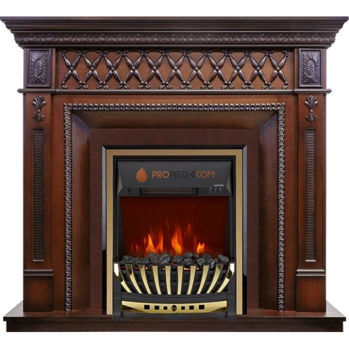 Каминокомплект Royal Flame Alexandria - махагон коричневый антик с очагом Aspen Gold