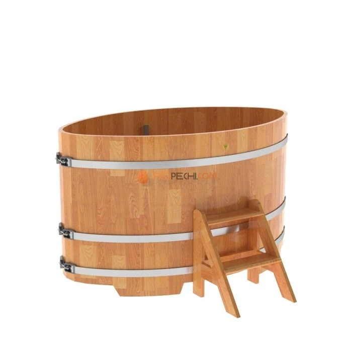 Купель BentWood овальная из сращенных ламелей натуральной лиственницы 1,02х1,68