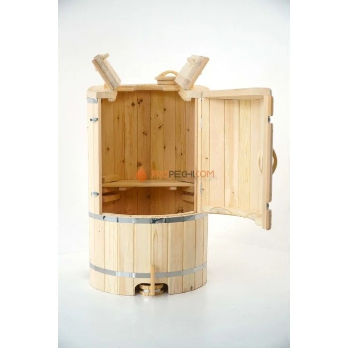 Фитобочка овальная НКЗ STANDARD из кедра, (ШИП-ПАЗ) 130x78x100 см / 25 мм (КРЫШКА/ДНО 4см)