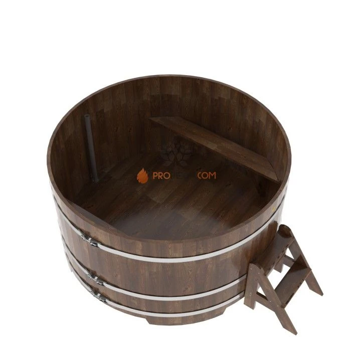 Купель BentWood круглая из сращенных ламелей мореной лиственницы d=1,80