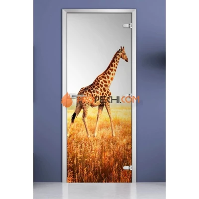 Стеклянная межкомнатная дверь DoorWood с фотопечатью Animals-14, 2000х800 мм