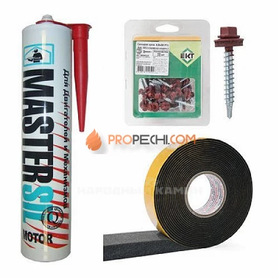 Монтажный набор для установки проходки кровли (вишня)