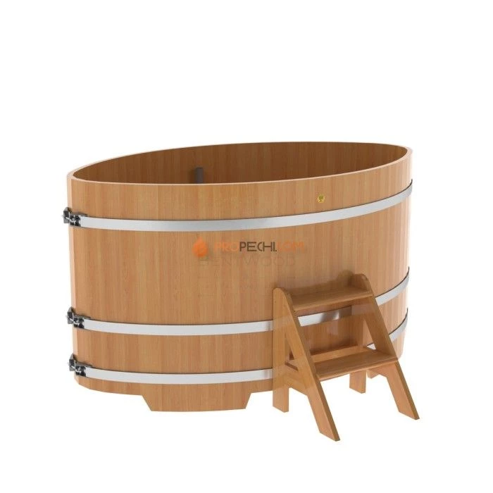 Купель BentWood овальная из натуральной лиственницы 1,15х1,83