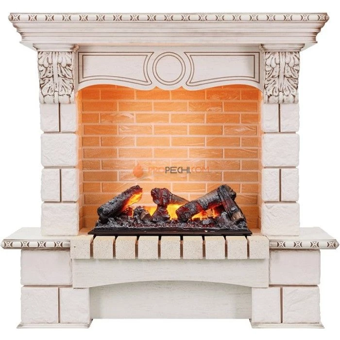 Каминокомплект Dimplex Pierre Luxe угловой - Слоновая кость / Шампань с очагом Cassette 600 NH