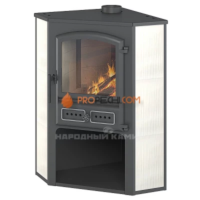 Печь-камин Этна (БКД) угловой «Бежевый»