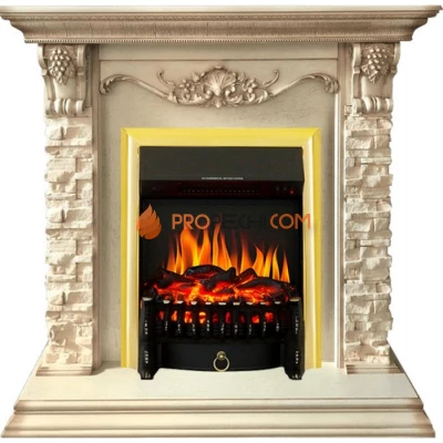 Каминокомплект Royal Flame Adriana - Cлоновая кость с очагом Fobos FX Brass