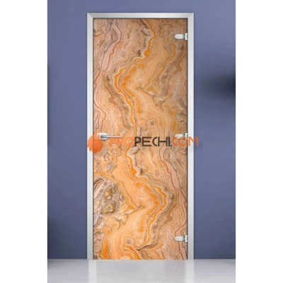 Стеклянная межкомнатная дверь DoorWood с фотопечатью Textures-16, 2000х700 мм