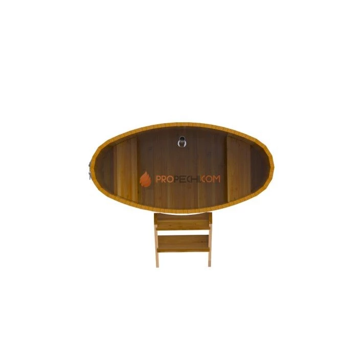 Купель BentWood овальная из натуральной лиственницы 0,69х1,31 Рустик