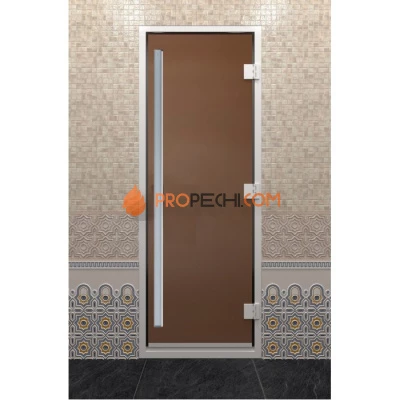 Дверь для хамама DoorWood Престиж Бронза матовая, 2100х900 мм