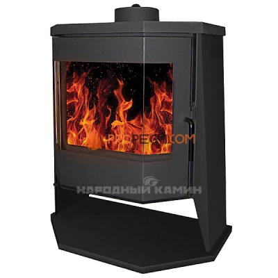 Печь-камин Бавария Панорама Призма с плитой