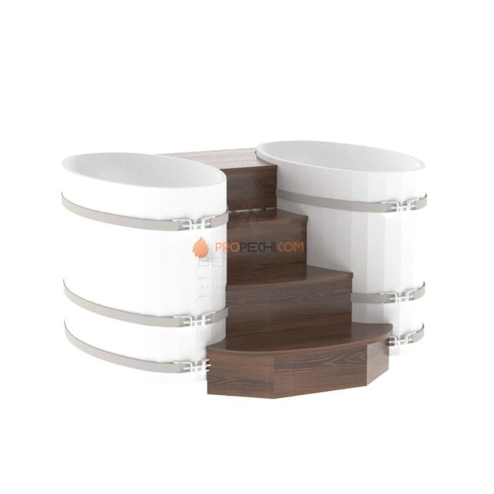 Подиум BentWood на 2 купели 0,69х1,31 из мореного дуба