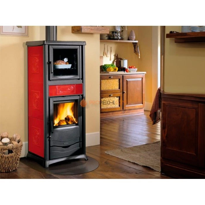 Печь-камин La Nordica TermoRossella Plus Forno DSA 4,0 Liberty Bordeaux