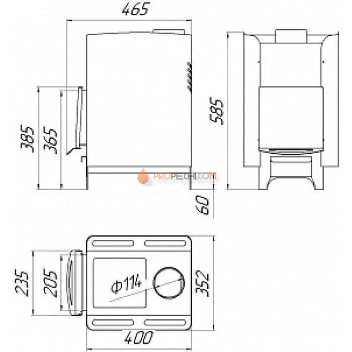 Дровяная печь для бани Варвара Банник