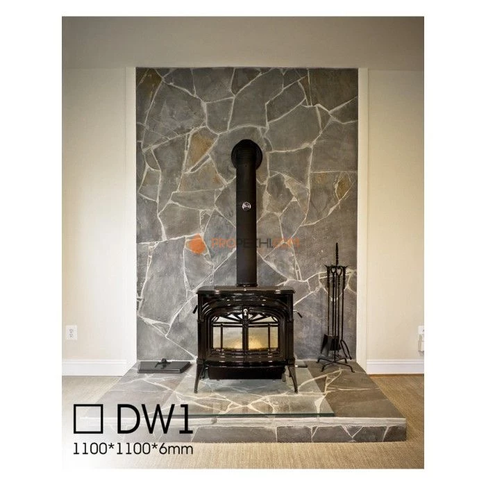 Стекло напольное под печь DoorWood DW1 Сатин 1100x1100 h=6