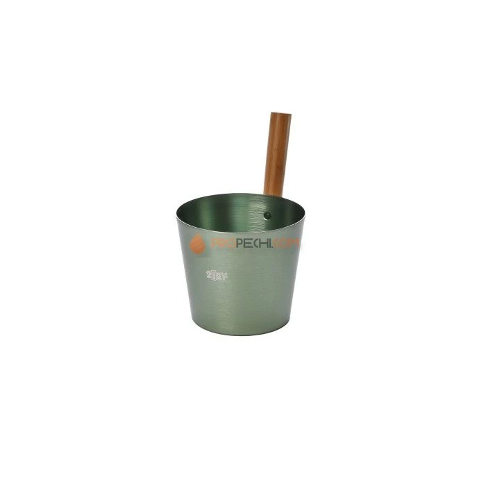 Набор аксессуаров 212f OXY-M-2 DARK GREEN ушат 5л + черпак 0,2л ручки бамбук