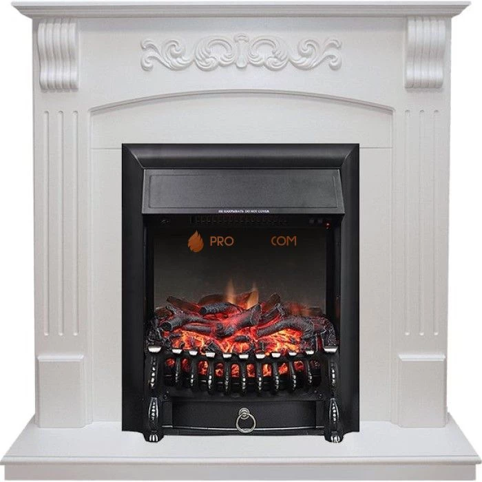 Каминокомплект Royal Flame Sorrento - Белый дуб с очагом Fobos FX Black
